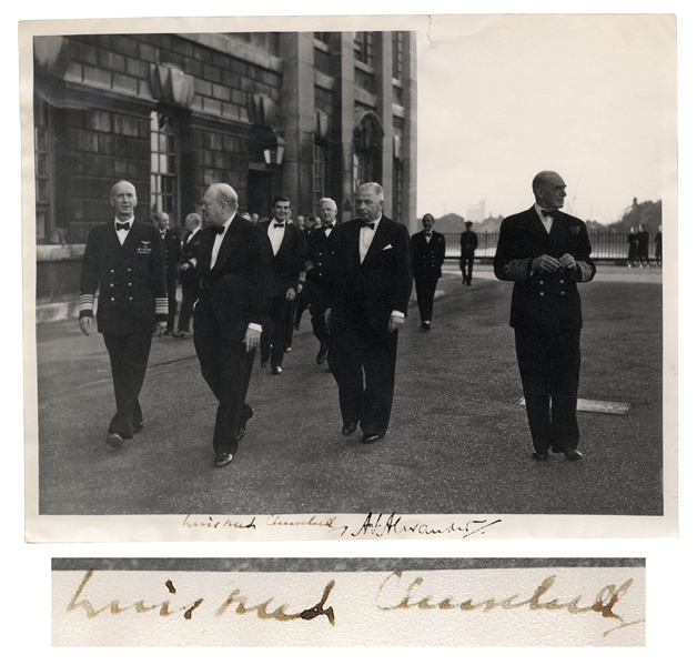 Winston Churchill Signed 10'' x 8'' Photo